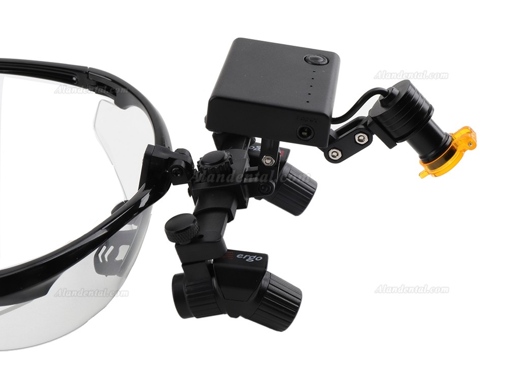 5W Wireless LED Surgical Headlight + 4.0X 450mm Ergonomic Ergo Loupe Magnifier Ergo Magnifying Glasses